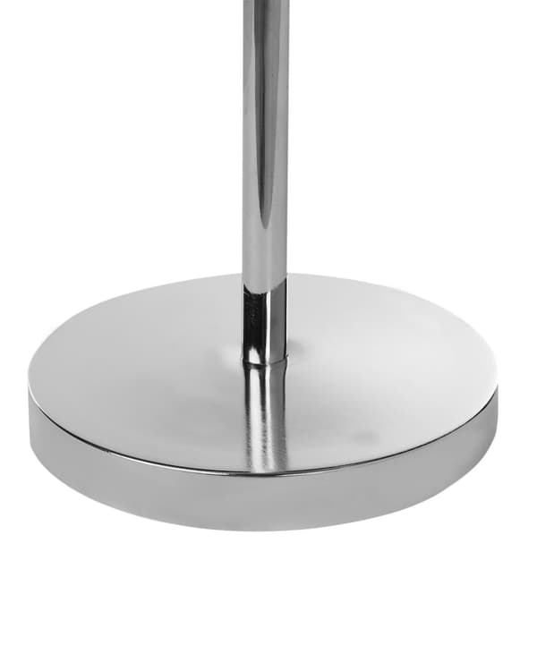 Belyst Bordsspegel Silver Metall 20 cm Dubbelsidig Förstorande LED Lampor
