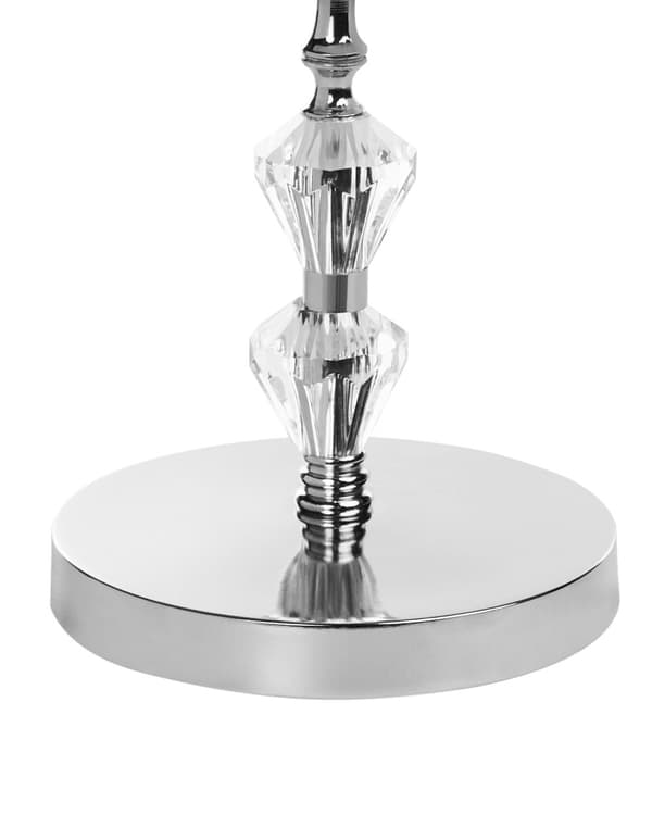Belyst Bordsspegel Silver Metall 20 cm Dubbelsidig Förstorande LED Lampor