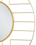 Miniatyrbillede 5 af 5: Vægspejl Guld Metal Jern ø 60 cm Rund Ramme Vægmonteret Hjemme Dekoration Moderne Design