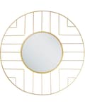 Miniatyrbillede 1 af 5: Vægspejl Guld Metal Jern ø 60 cm Rund Ramme Vægmonteret Hjemme Dekoration Moderne Design