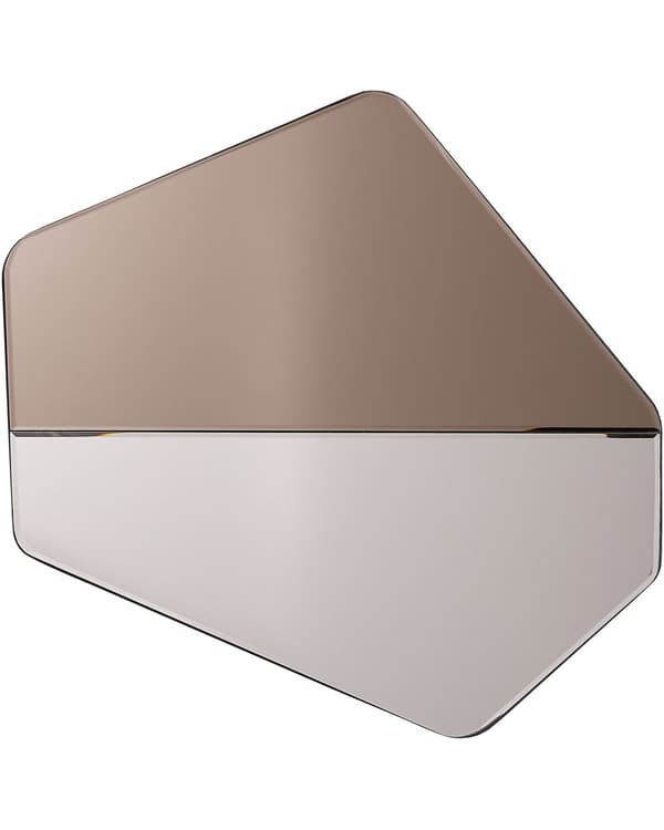 Vægspejl Sølv Metal Glas 52 x 54 cm Uregelmæssig Ramme Vægmonteret Hjemme Dekoration Moderne Minimalistisk