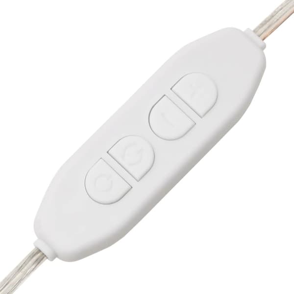 vidaXL Väggspegel med LED-belysning rund