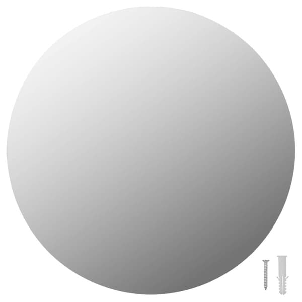 vidaXL Väggspegel utan ram LED-belysning rund