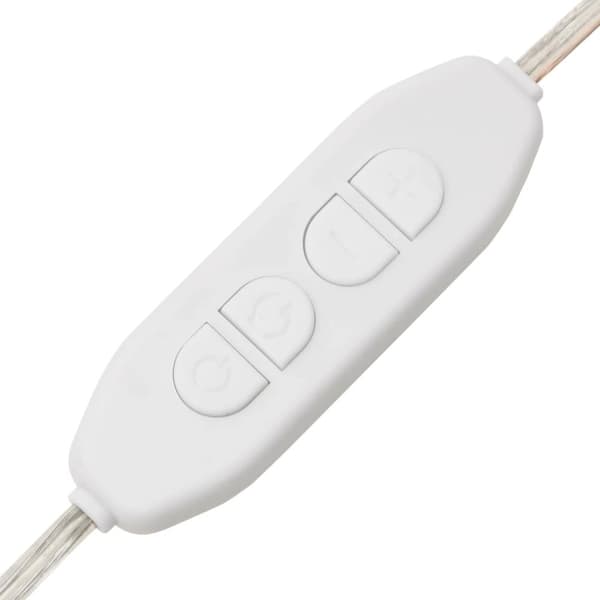 vidaXL Väggspegel utan ram LED-belysning rund