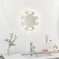 Miniatyrbillede 1 af 11: vidaXL vægspejl uden ramme med LED-lys rundt glas