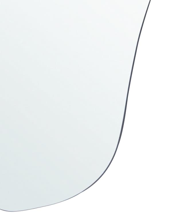 Vægspejl Sølv Glas 50 x 70 cm Dekorativ Væghængt Spejl uden Ramme Bølgede Organisk Flydende Form Hængende Dekoration Pigeværelse Design
