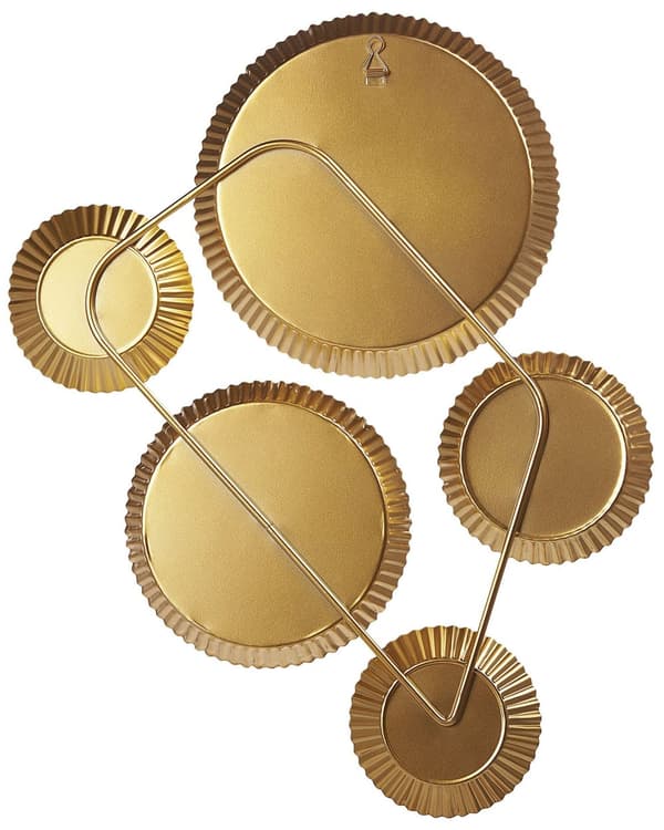 Set av 5 Speglar Guld Metallram 65 x 39 cm Glamour Vardagsrum Sovrum Vägg Hängd
