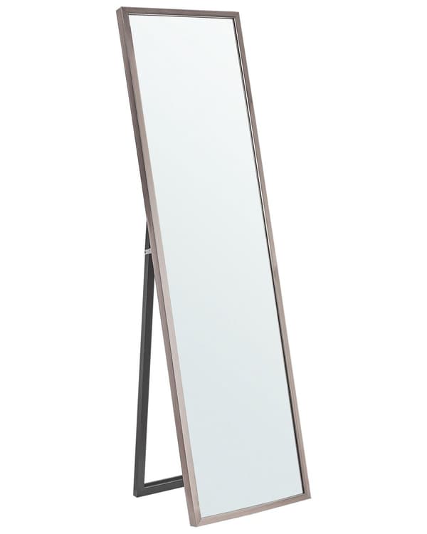 Stående Spegel Silver Glas Syntetiskt Material 40 x 140 cm med Ställning Modern Design med Ram
