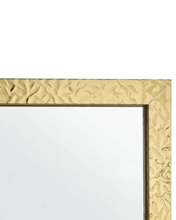 Gulvspejl Guld Ramme Syntetisk 40x140cm Rektangulær Fritstående med Støtteben Aflangt Design Dekorativ Eklektisk Glam til Pige Værelse Entré