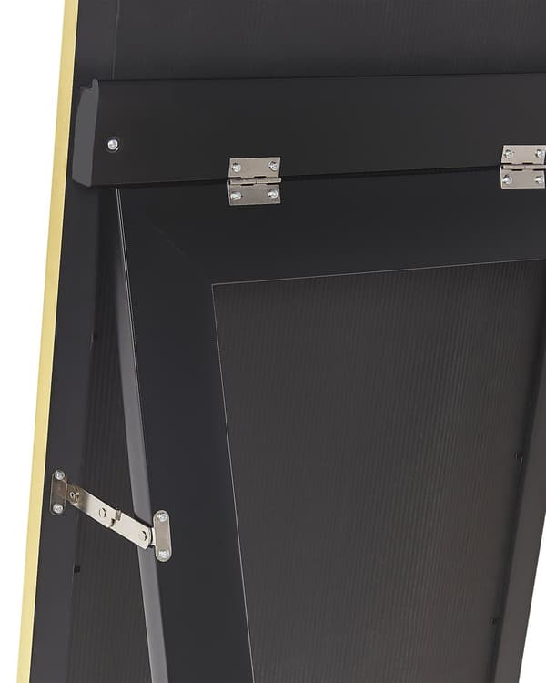 Gulvspejl Guld Ramme Syntetisk 40x140cm Rektangulær Fritstående med Støtteben Aflangt Design Dekorativ Eklektisk Glam til Pige Værelse Entré