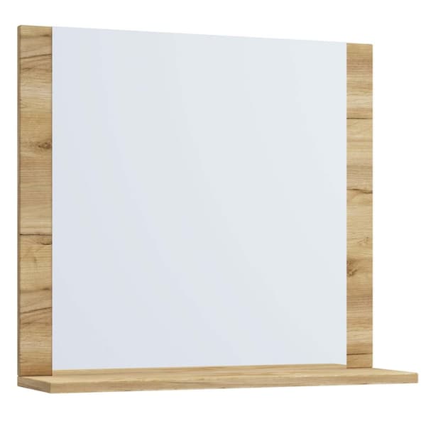 VCB10 Mini speilskap baderom , badespeil med 1 hylle honning eik dekor.