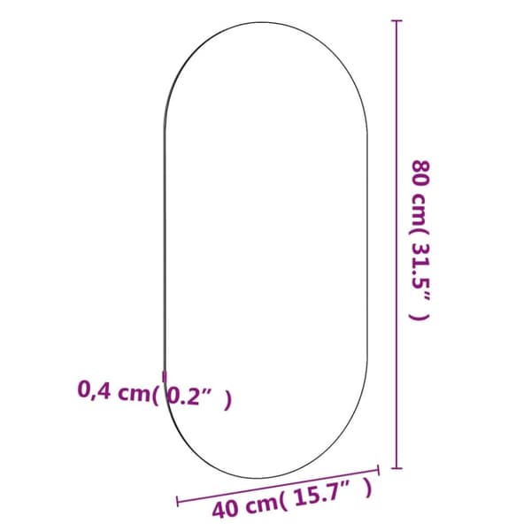 vidaXL spejl 100x50 cm glas