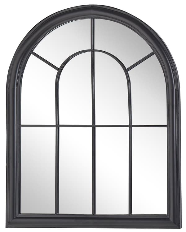 Väggspegel Svart Metallram 69 x 89 cm Målad Traditionell