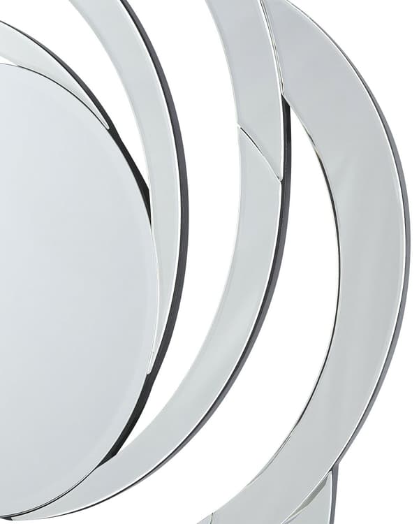 Väggspegel Silver Glas MDF Cyklon Blom Formad Solstråle Modern Vardagsrum Sovrum
