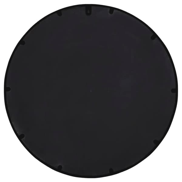 vidaXL Trädgårdsspegel svart 40x4 cm rund järn för utomhusbruk