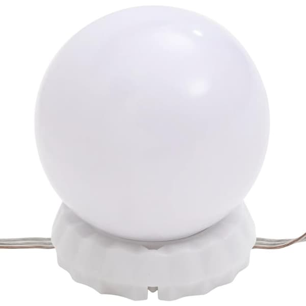 vidaXL Spegel med LED-lampor 90x45 cm glas valvformad (335864+326089)
