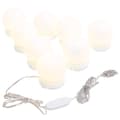 Miniatyrbilde 9 av 11: vidaXL Speil med LED-lys 70x40 cm glass oval
