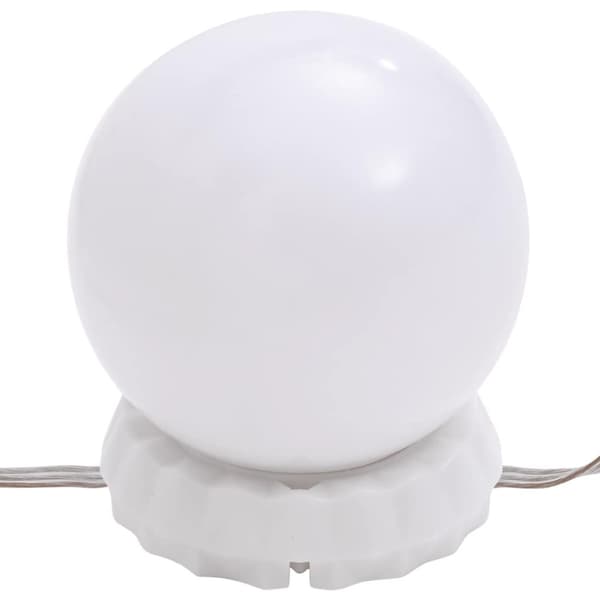 vidaXL Speil med LED-lys 70x40 cm glass oval