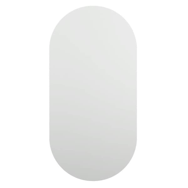 vidaXL Speil med LED-lys 60x30 cm glass oval