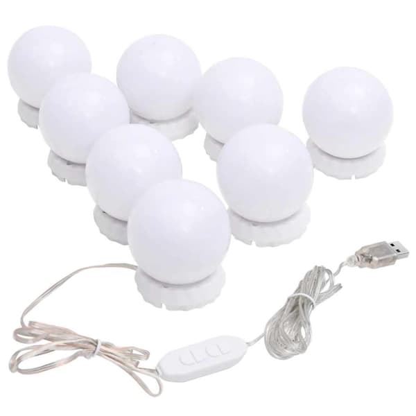 vidaXL Spegel med LED-lampor 40x20 cm glas oval