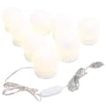 Miniatyrbild 9 av 11: vidaXL Spegel med LED-lampor 40x20 cm glas oval