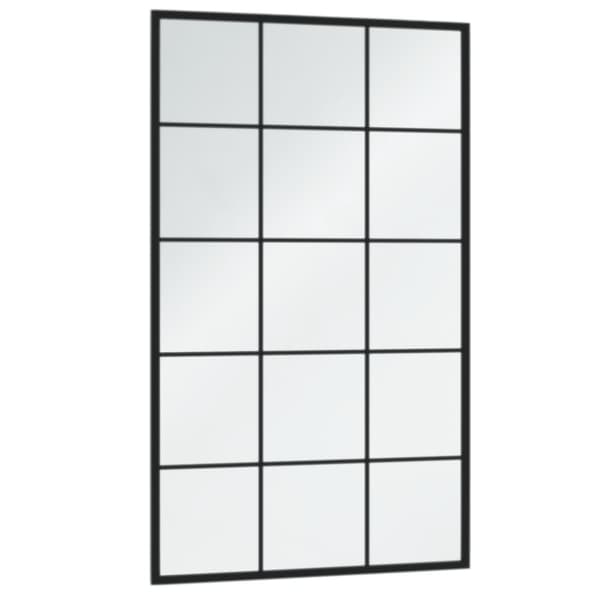 vidaXL Väggspegel svart 100x60 cm metall