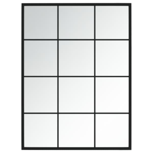 vidaXL Väggspegel svart 80x60 cm metall