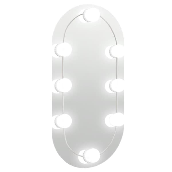 vidaXL Peili LED-valoilla 40x20 cm lasi soikea