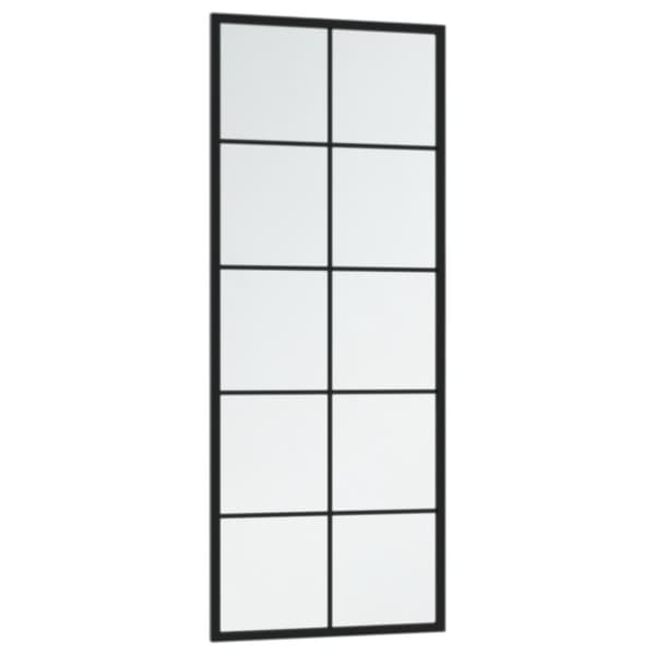 vidaXL vægspejl 100x40 cm metal sort