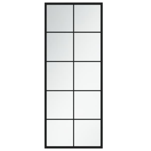 vidaXL vægspejl 100x40 cm metal sort