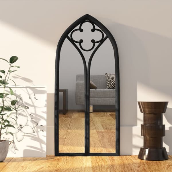vidaXL spejl 100x45 cm jern sort