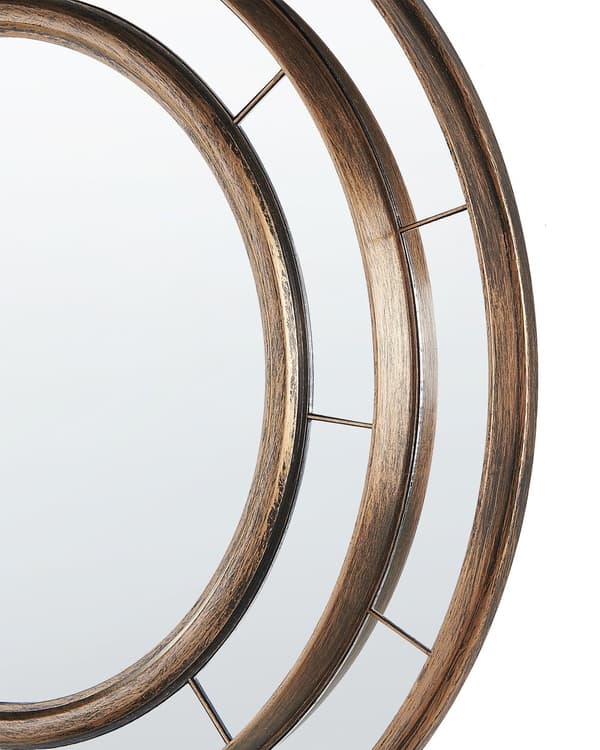 Väggspegel Guld Rund ram Syntetiskt material ø 40 cm Modern Design Vardagsrumsinredning
