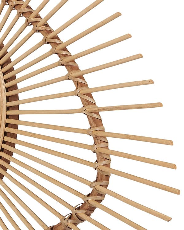 Vägg Hängande Spegel Hemdekor Bambu Trä Bildram Rustik Modern Design Vardagsrum Sovrum Möbler
