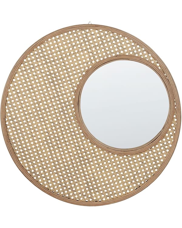 Väggspegel Hem Dekoration Bambu Ram Rotting Syntetisk Rustik Modern Design Vardagsrum Sovrum
