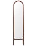 Pikkukuva 7 / 8: Lattiapeili tumma puu lasi 30 x 150 cm jalalla koristeellinen kehys retro-tyyli