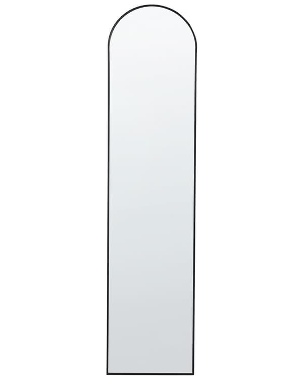 Seisova peili musta 36 x 150 x 40 cm alumiini lasi ovaali kokovartalo moderni