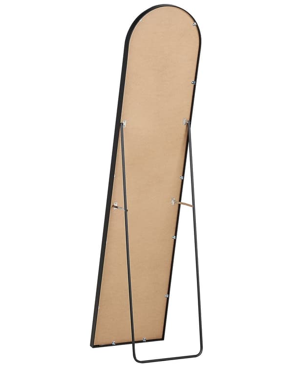 Seisova peili musta 36 x 150 x 40 cm alumiini lasi ovaali kokovartalo moderni
