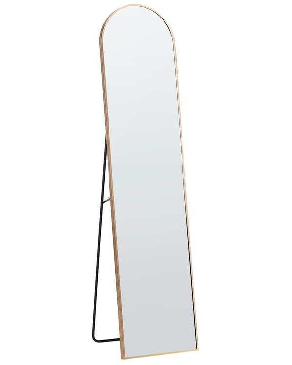 Seisova peili kultainen 36 x 150 x 40 cm alumiini lasi ovaali kokovartalo moderni