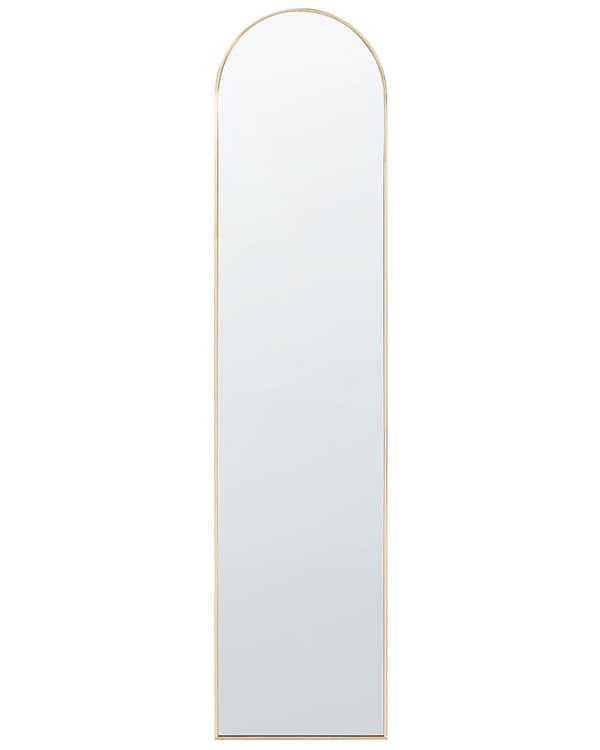 Stående Spegel Guld Metallram 36 x 150 cm med Ställning Modern Design Inramad Helkropp