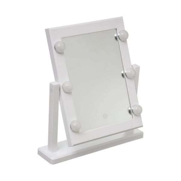 Bordsspegel med Pekskärm och LED-ljus 5five Hollywood Vit 37 x 9 x 40,5 cm