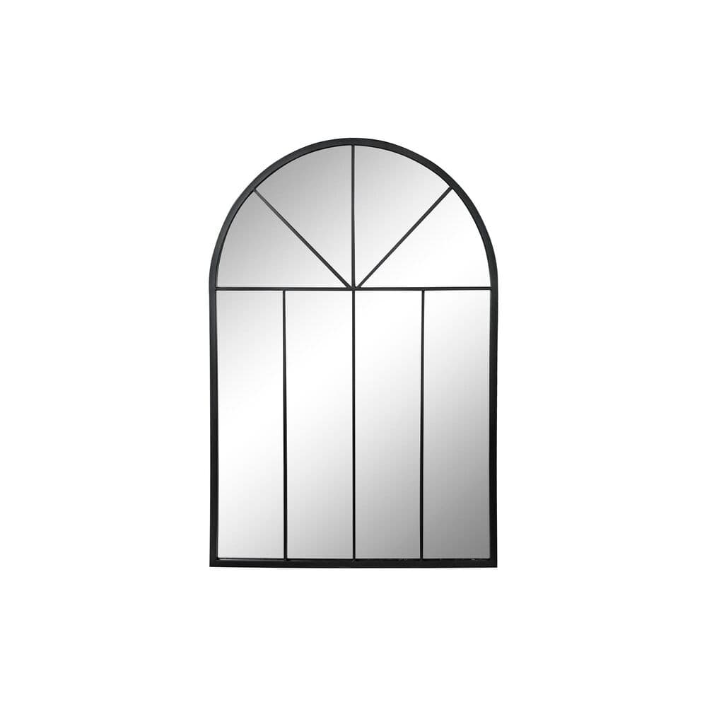 Väggspegel DKD Home Decor Speglar Glas Svart Fönster Järn (60 x 2,5 x 90 cm)