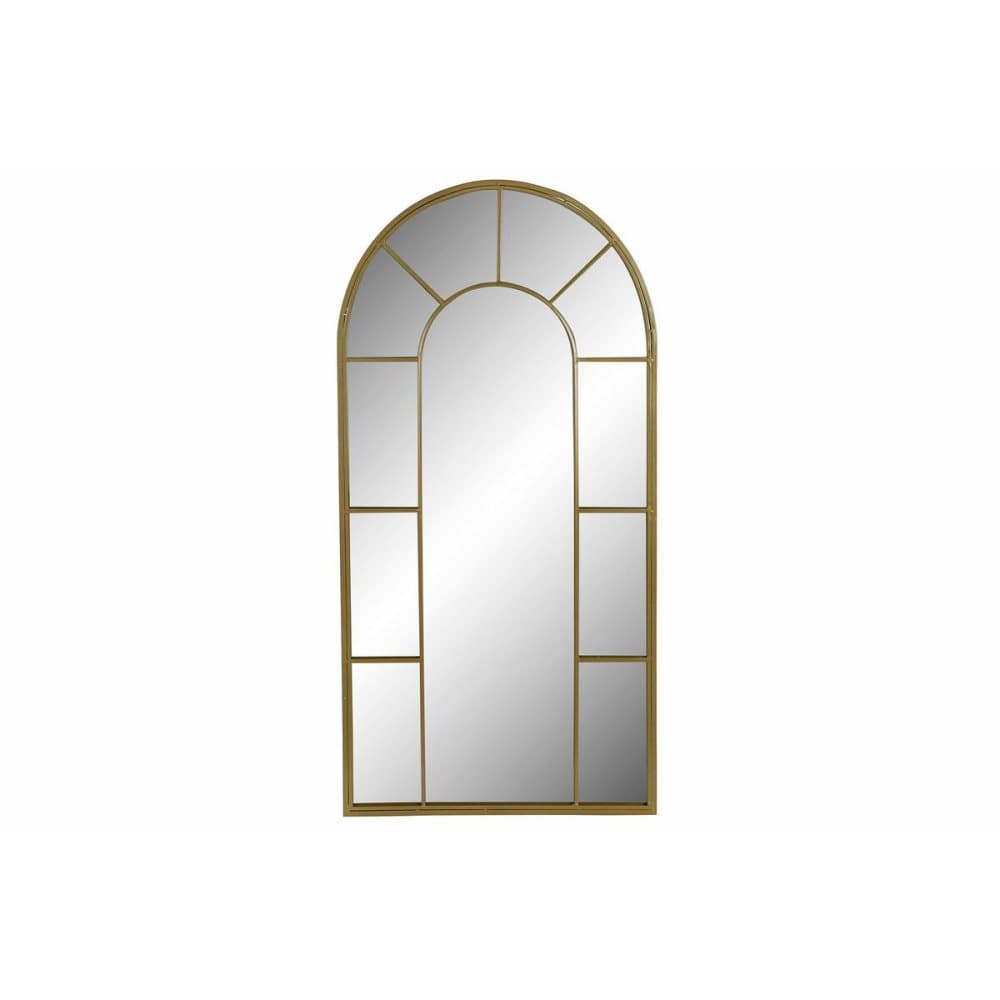 Väggspegel DKD Home Decor Glas Gyllene Järn Fönster (60 x 2 x 120 cm)