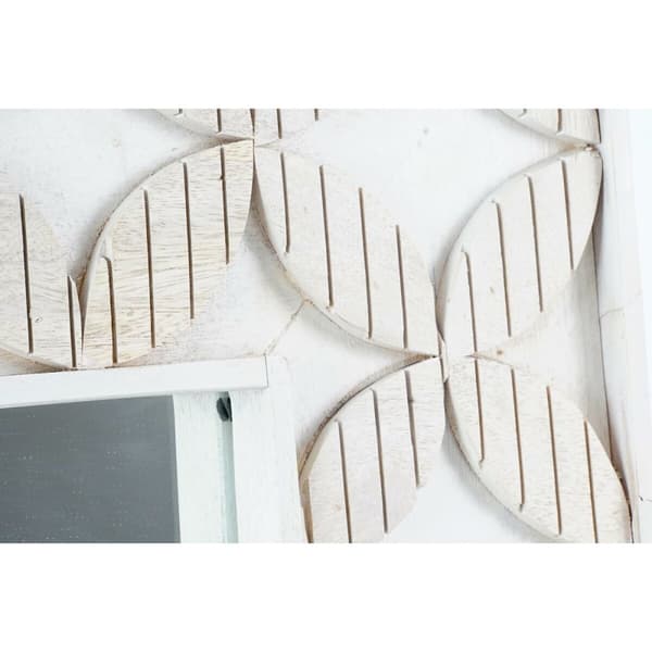 Vægspejl DKD Home Decor Spejl Hvid Mangotræ Romber (154 x 4 x 92 cm)