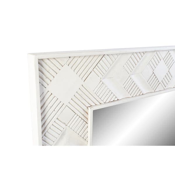 Vægspejl DKD Home Decor Hvid Mangotræ Romber (154 x 4 x 92 cm)