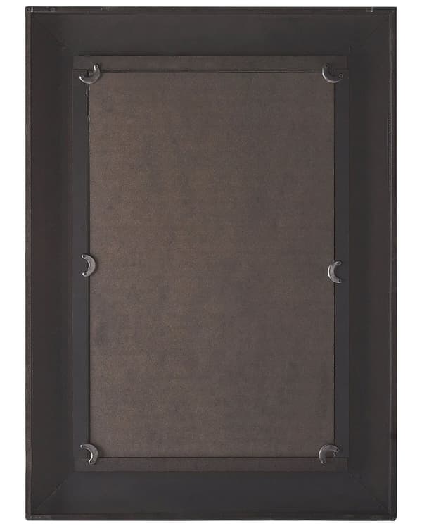 Veggspeil Lyst Tre Rektangulært 54 x 74 cm Massivt Tre Håndlaget Granramme Bambus Kurvfletting Boho Moderne