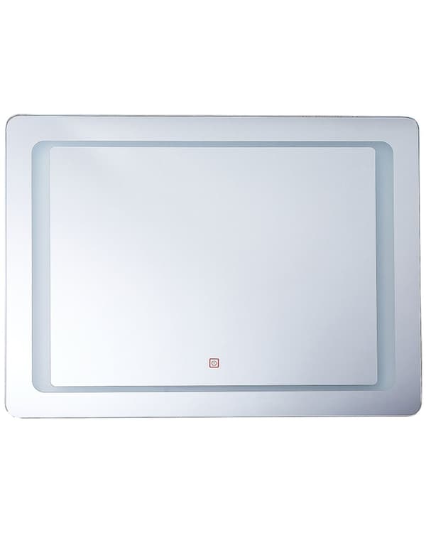 Veggspeil med LED Sølv 60 x 80 cm Rektangulært Belyst Antitåke-system