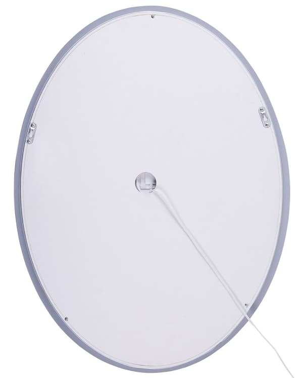 Veggspeil med LED Silver Oval 60 x 80 cm Rektangulært, belyst anti-tåkesystem