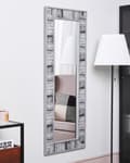 Miniatyrbilde 2 av 6: Veggspeil Grå Syntetisk Treramme 50 x 130 cm Rektangulært Veggoppheng
