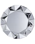 Miniatyrbilde 1 av 7: Veggspeil Sølv Rundt ø 70 cm Geometrisk ramme Blank finish