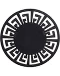 Miniatyrbilde 6 av 6: Vegghengende speil Gull 70 cm rund dekorativ ramme Geometrisk stammeinspirert glansfinish